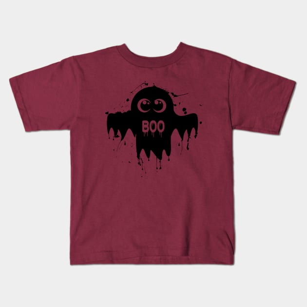 Cute Ghost - Halloween Vector Kids T-Shirt by malaqueen